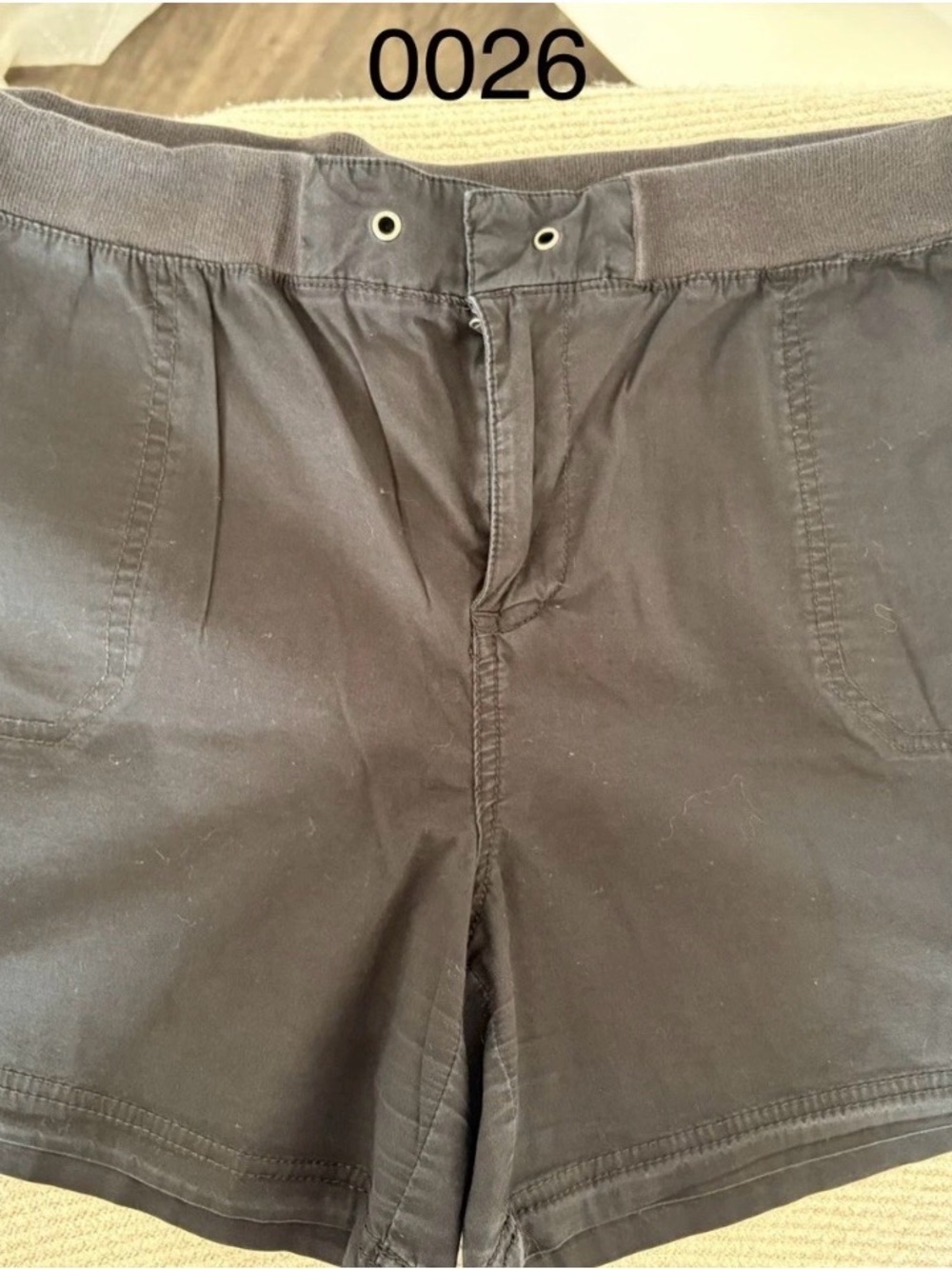 Women's Black High Waist Casual, Weekend Wear Shorts with Elastic Waistband